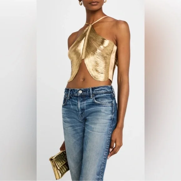 Cult Gaia QUELLA TOP in Light Gold - Picture 12 of 16